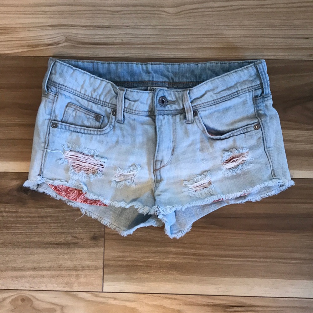 & denim shorts